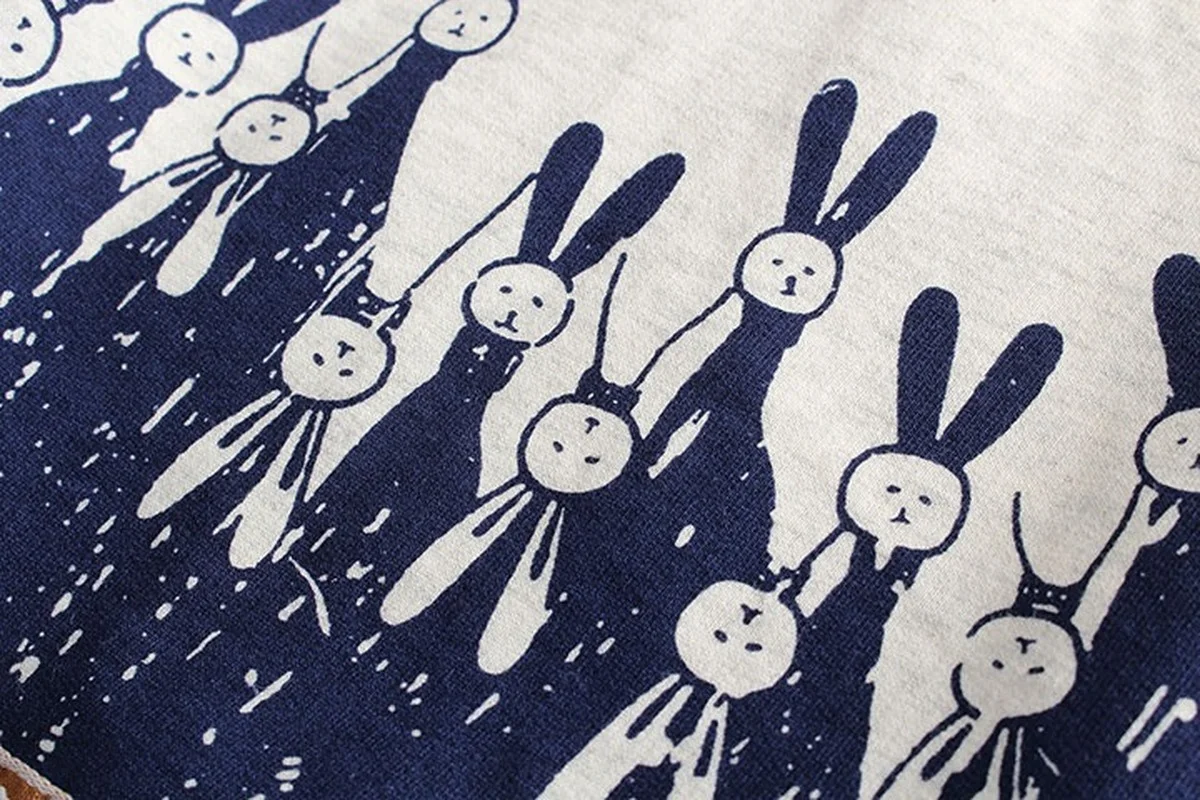 Новинка японские накидки Kalenmos женский свитер с капюшоном и милыми кроличьими