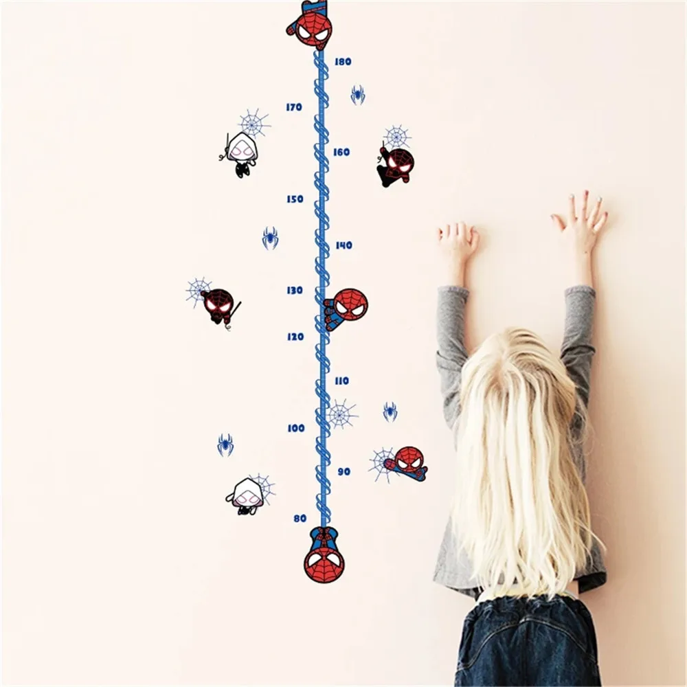 

Spider-man Height Measure Growth Chart Sticker For Kids Baby Nursery Bedroom Wall Stickers Decorative Home Decor Decal Spiderman