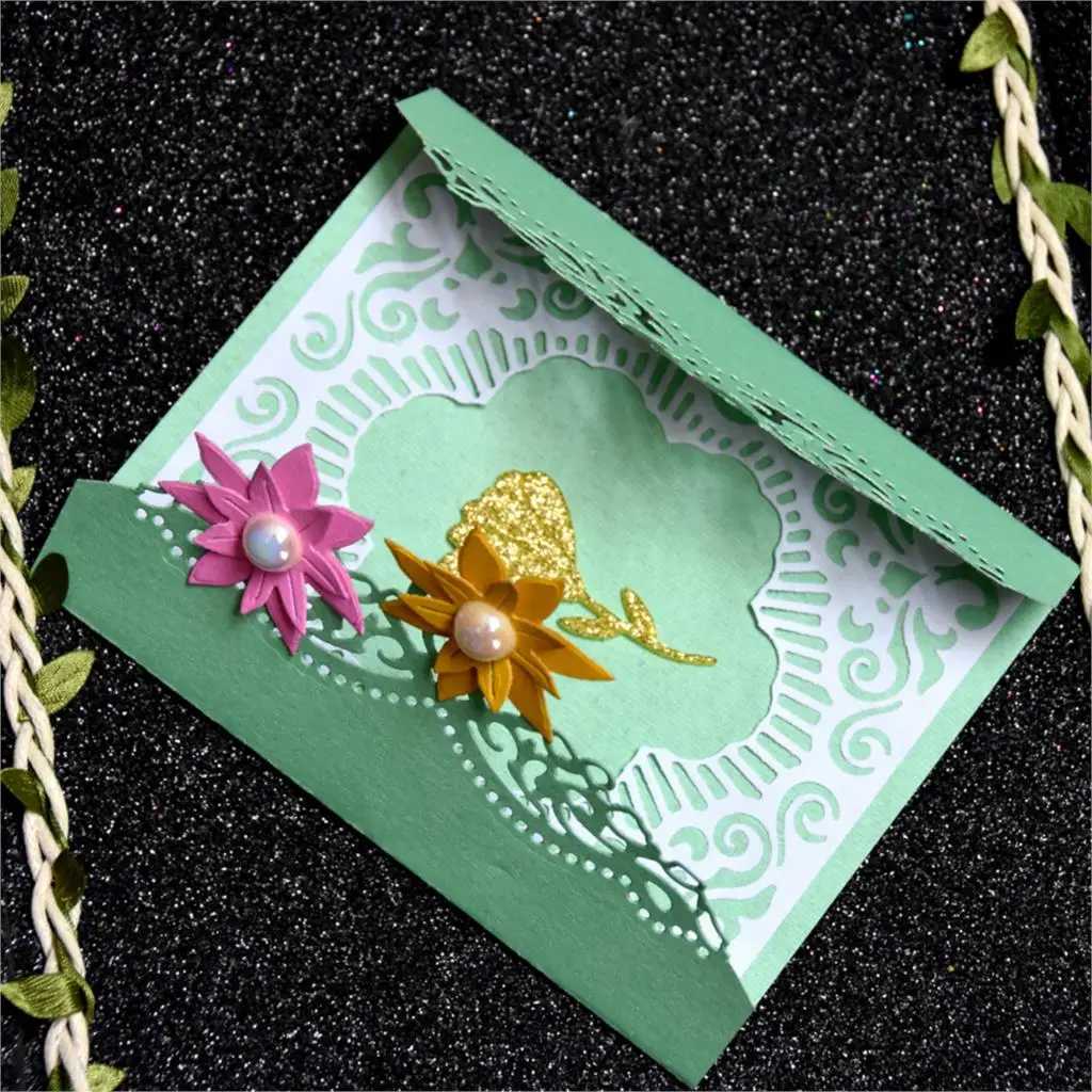 New Cutting Dies Making Scrapbook Greeting Card edge Lace Hollow Border Metal Stencil Frame Embossing Template | Дом и сад