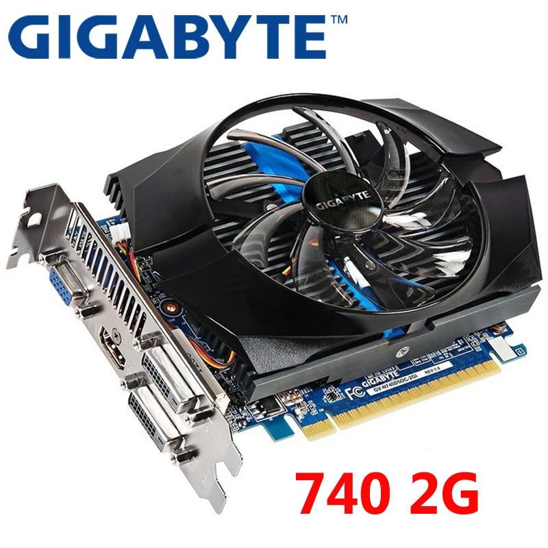 

GIGABYTE GT 740 2GB Graphics Card 128Bit GDDR5 Video Cards for nVIDIA Geforce GT740 2GB VGA Cards stronger than GTX650 Used