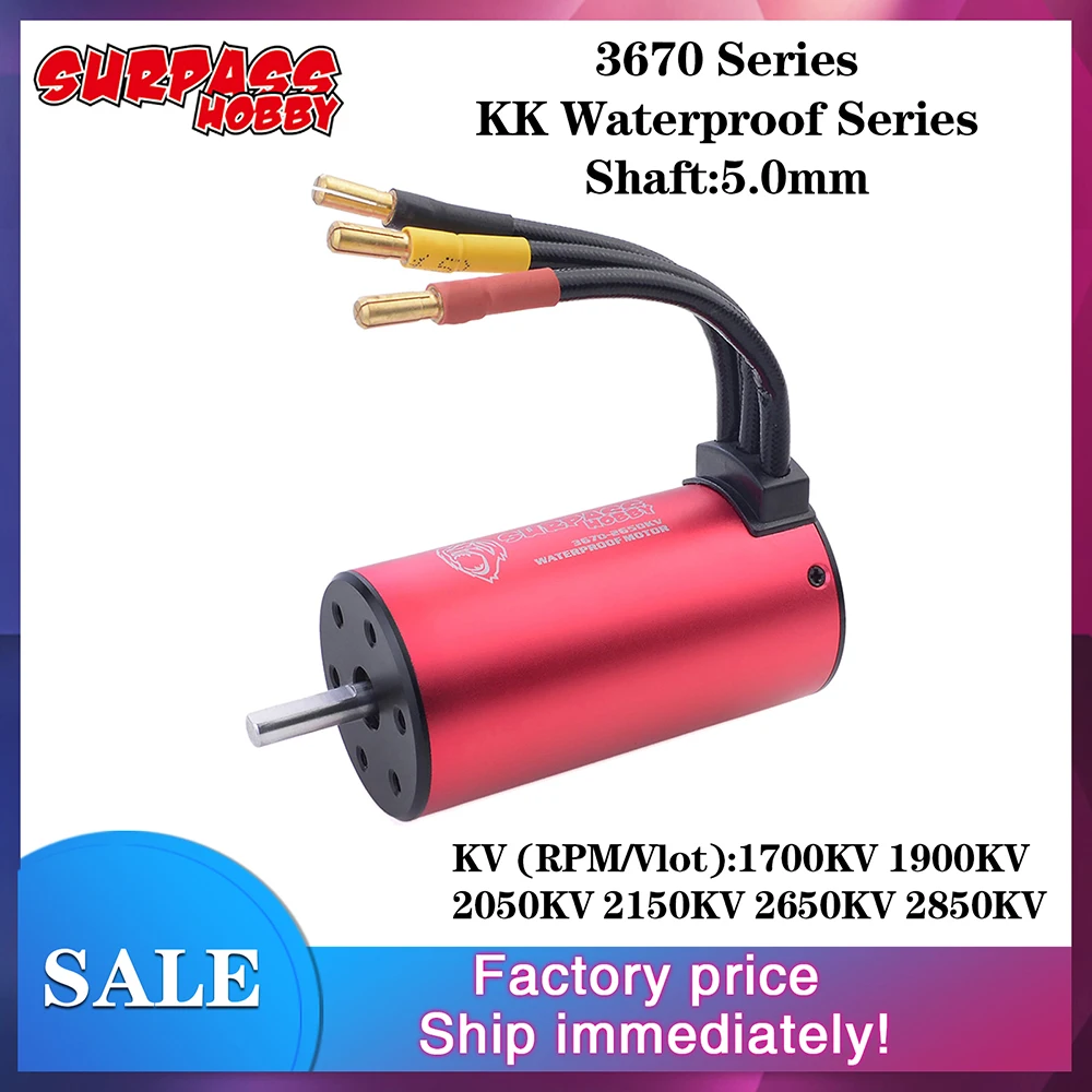 

SURPASSHOBBY Waterproof 3670 Brushless Motor 5mm for 1/10 2S 3S RC Drift Racing Off-road Car