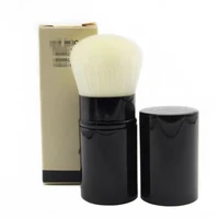 foundation makeup brushes retractable kabuki brush beige synthetic hair flat kabuki brush with lid case foundation makeup brush
