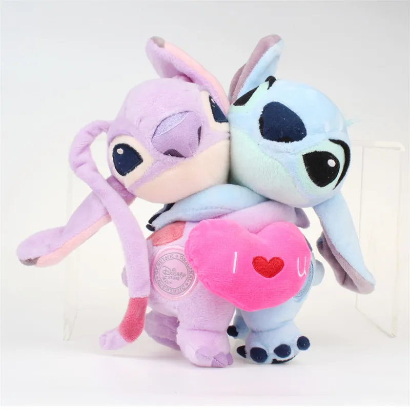 

20Cm Disney Stitch Angel Stuffed Animals & Plush Doll Kawaii Toys Cartoon Movie Kawaii Doll Periphery Embrace Toy Gift for Girl