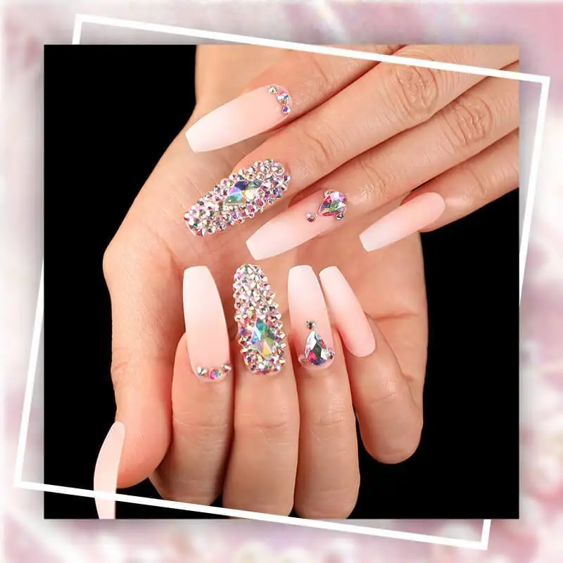 

Shiny Rhinestone Nail Patch Super Glitter Crystal Nail Art Rhinestones Flatback Clear Non Hot Fix Rhinestones Glue On Nail Art D