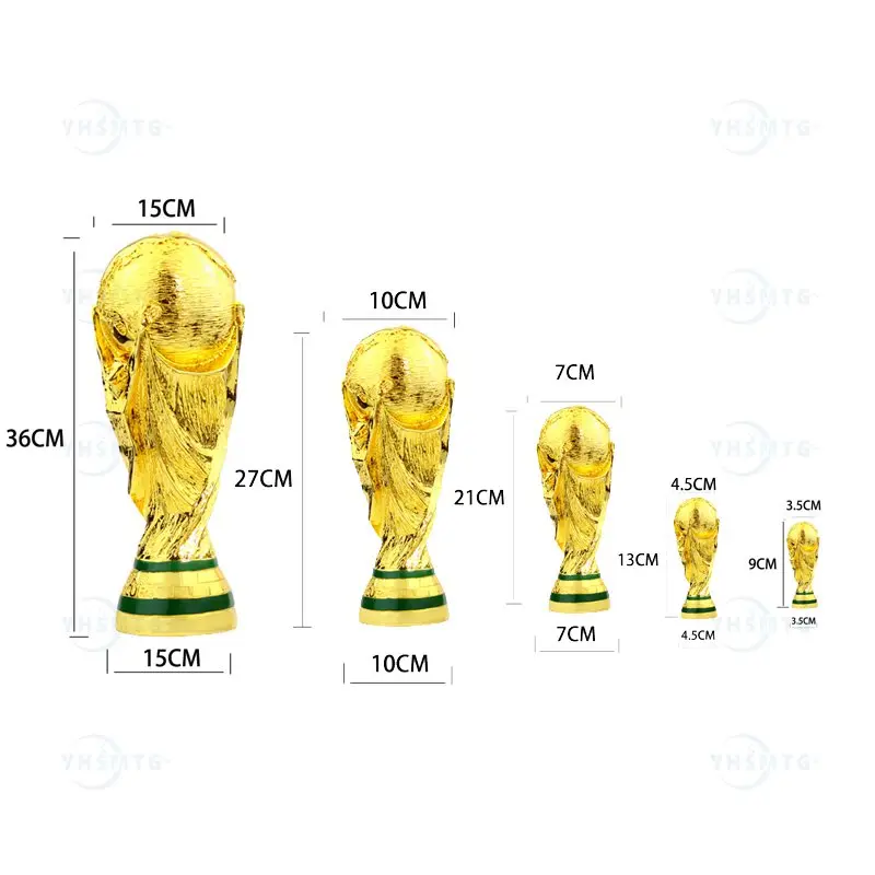 

European Football Trophy Golden Resin World Champions Soccer Trophies Mascot Football Fan Gift Home Office Decoration Craft 2022