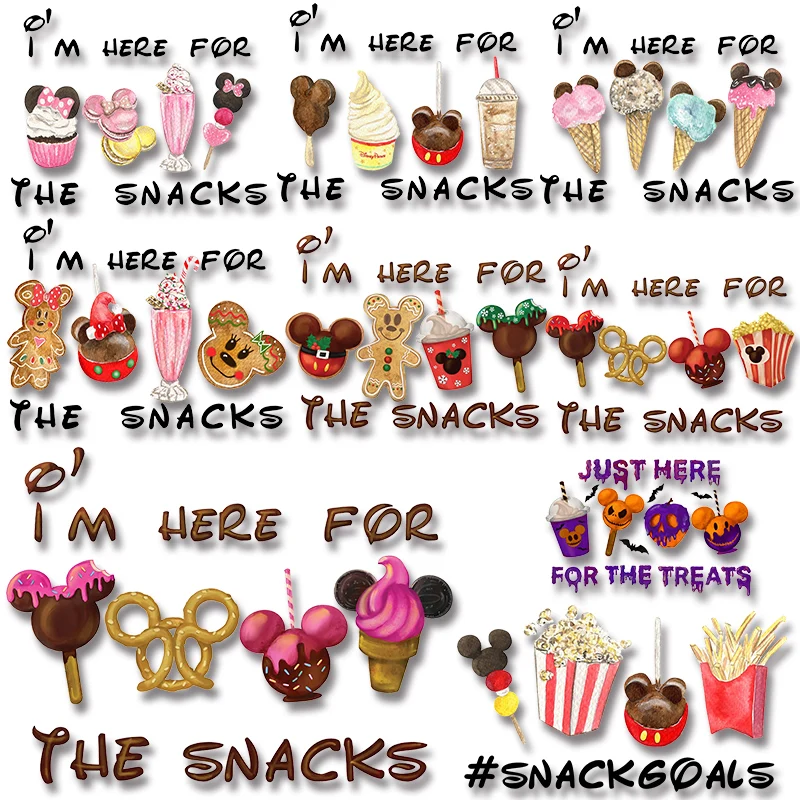 Нашивки из ткани Я здесь для снэков виниловые термонаклейки глажки дешёвые