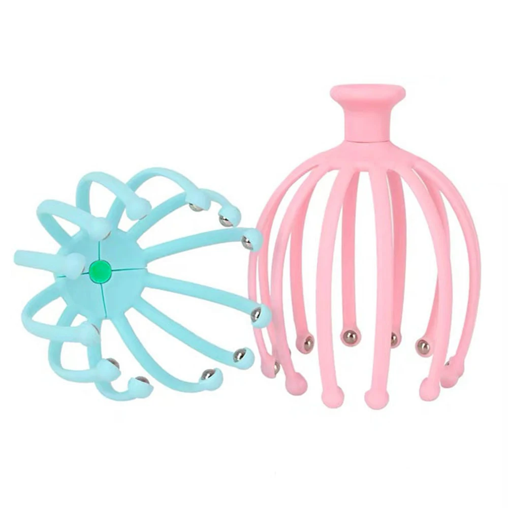 

Head Massager Neck Massage Octopus Scalp Stress Relax Spa Healing Alloy Health Care Tool Body Head Massage Beauty Tool New