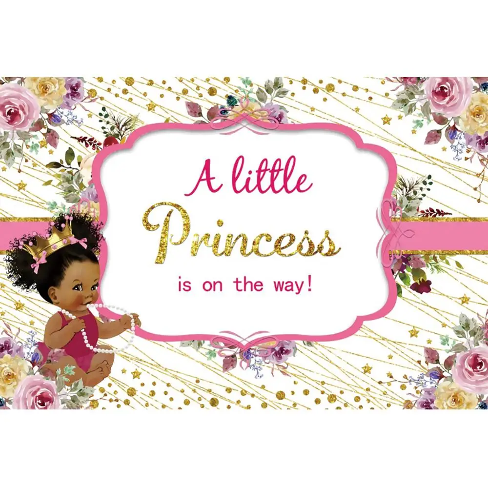 Виниловый фон для фотосъемки с розовым цветком и золотыми точками новорожденных