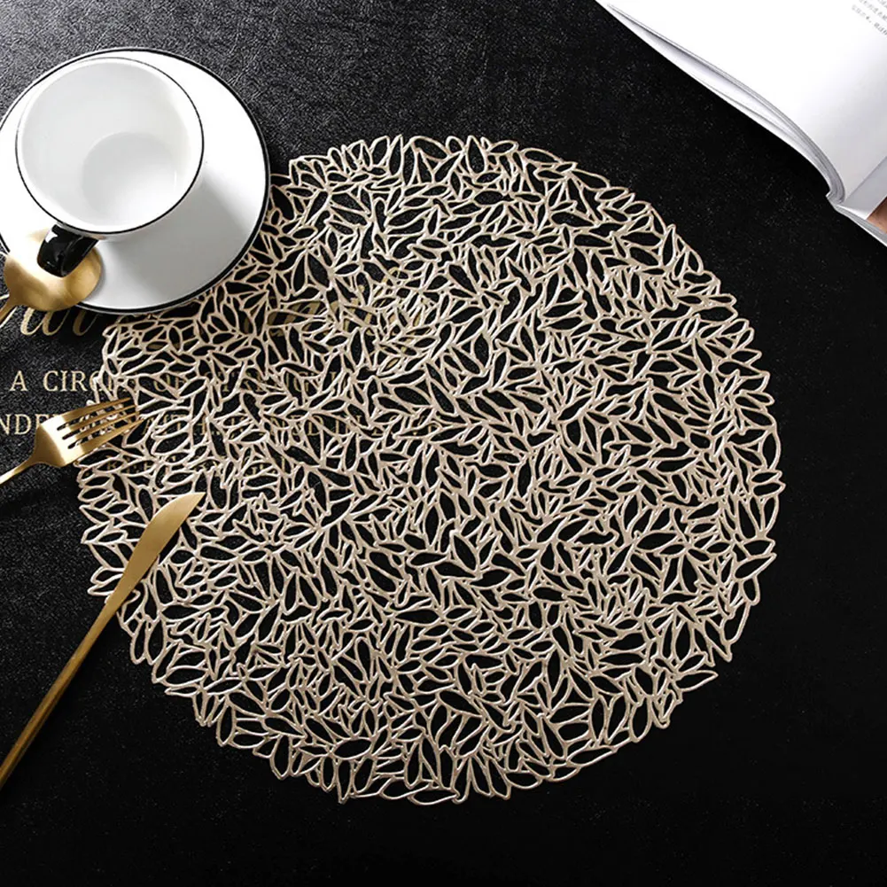 Полые Коврики для столовой посуды из ПВХ водонепроницаемая тарелка украшения