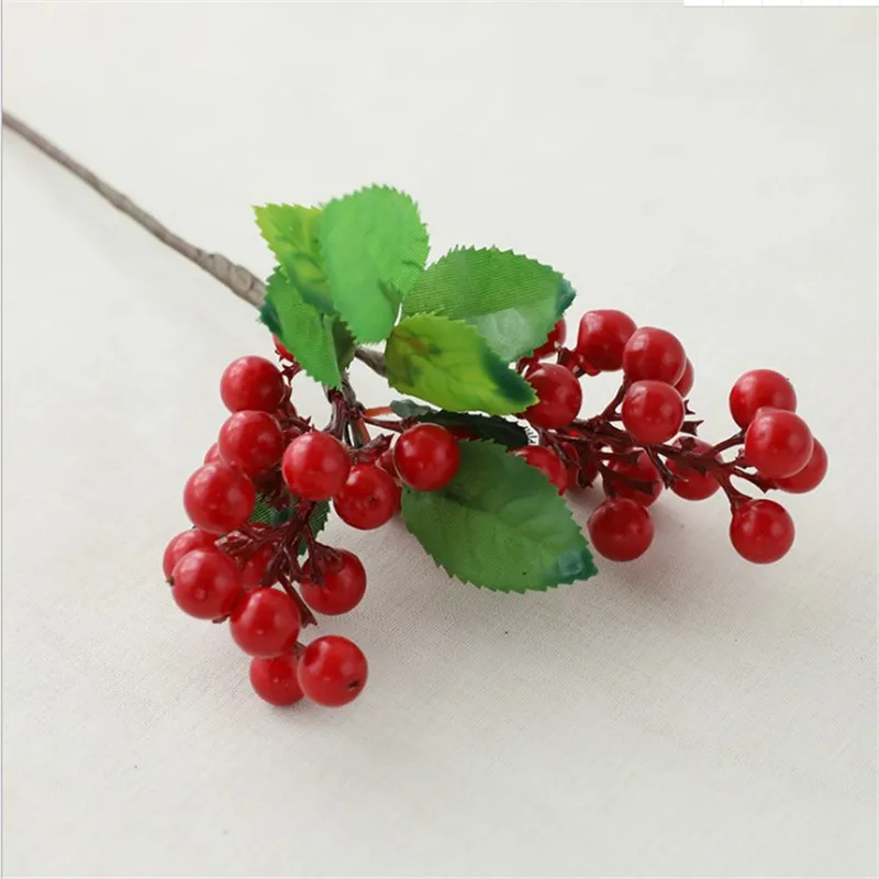 

Berry Artificial Flower Fake red berries Christmas Flower New Year's decor Tree Artificial berry Christmas Decoration For Home
