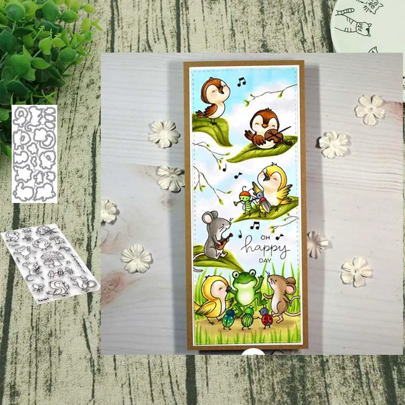 Поющей птичкой металлический Трафаретный вырубной штамп и штампы для