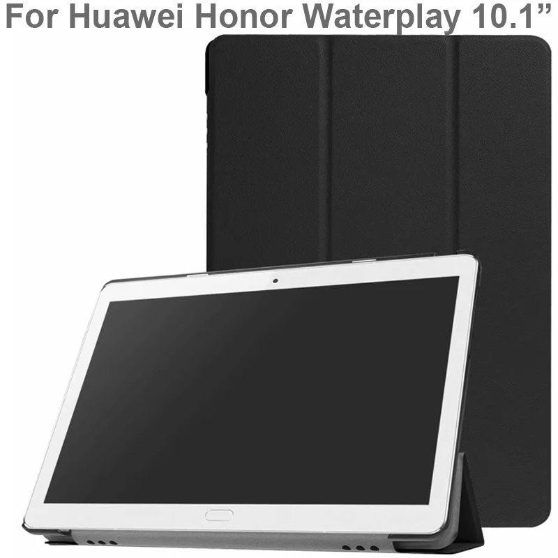 

For Huawei Mediapad M3 Lite 10 BAH-W09/AL00 Case Folding Smart Tablet Cover for Honor Waterplay 10.1 HDN-W09/L09