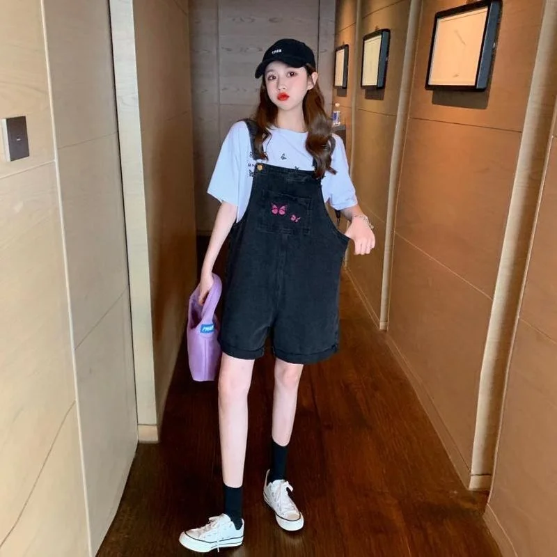 Женские джинсовые комбинезоны без рукавов свободные винтажные повседневные