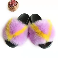 casual women warm plush fur slippers fashion amazing fur slides ladies lovely luxury furry fur flip flops home flat shoes tx409