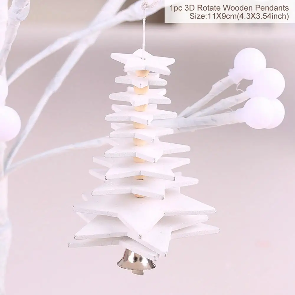 Christmas Pendants 5 QIFU Diy деревянное украшение "Лось" Рождественские украшения для дома рождественские украшения Navidad подарки для детей счастливый год - Цвет: Christmas Pendants 5