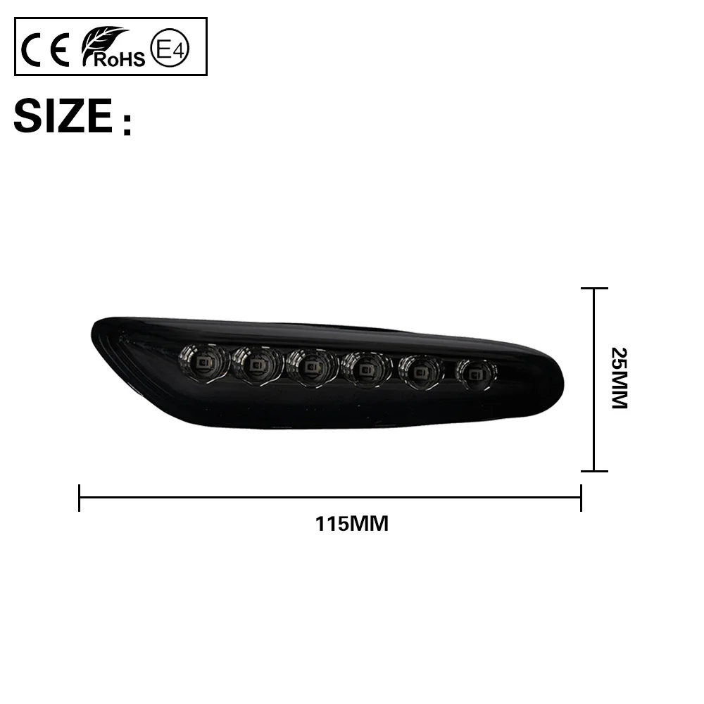 Дым светодиодный боковой габаритный фонарь лампы сигнала поворота светильник s