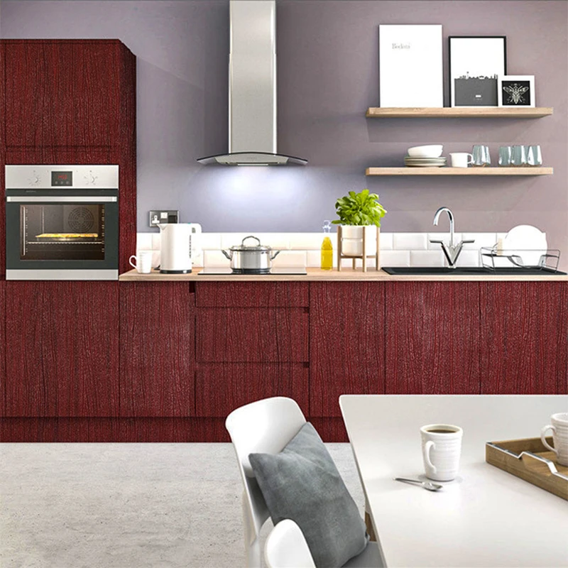 5M Wallpapers Living Room Decor Self Adhesive Wallpaper Waterproof Film Oil-proof Kitchen Cabinet Desktop Renovation Sticker | Дом и сад