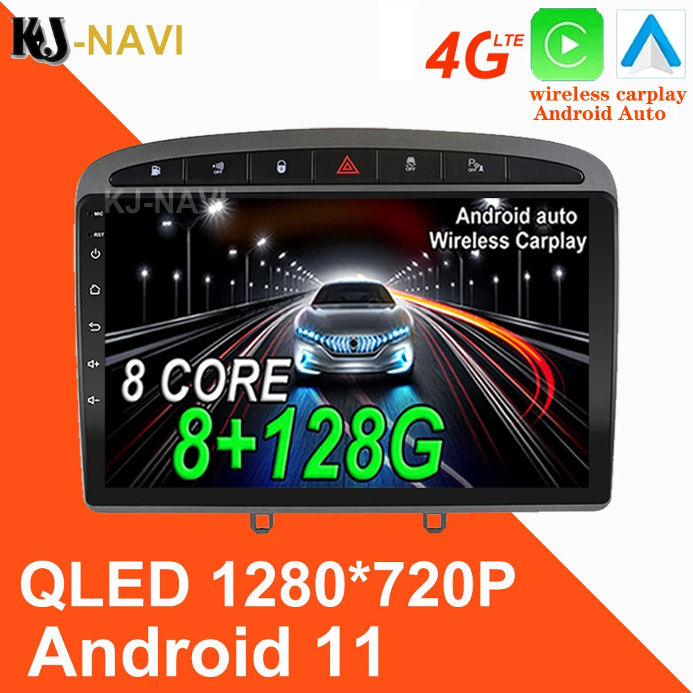 

Android 11 CARPLAY IPS Car Player Radio Video Stereo GPS Navigation Multimedia For Peugeot 308 308S 408 2012 - 2020 NO DVD