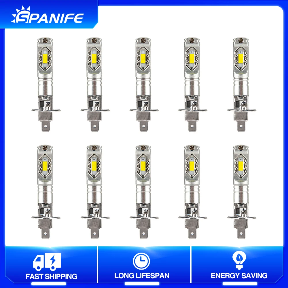 

Spanife H11 H4 H7 H1 H3 H10 светодиодный ные автомобильные лампы 9005 9006 880 881 дневные ходовые огни Автомобильные аксессуары противотуманные фары 3000K ламп...