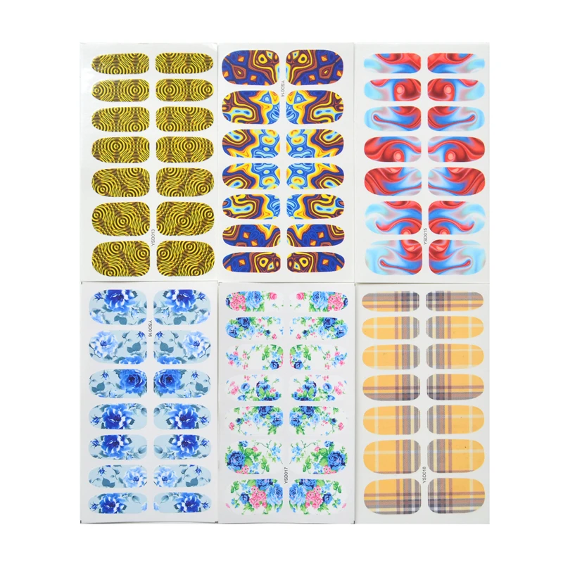 20 Designs 105mm x 60mm DIY Full Wraps Decals Nails Art Water Transfer Printing Stickers Accessories For Manicure Salon | Красота и