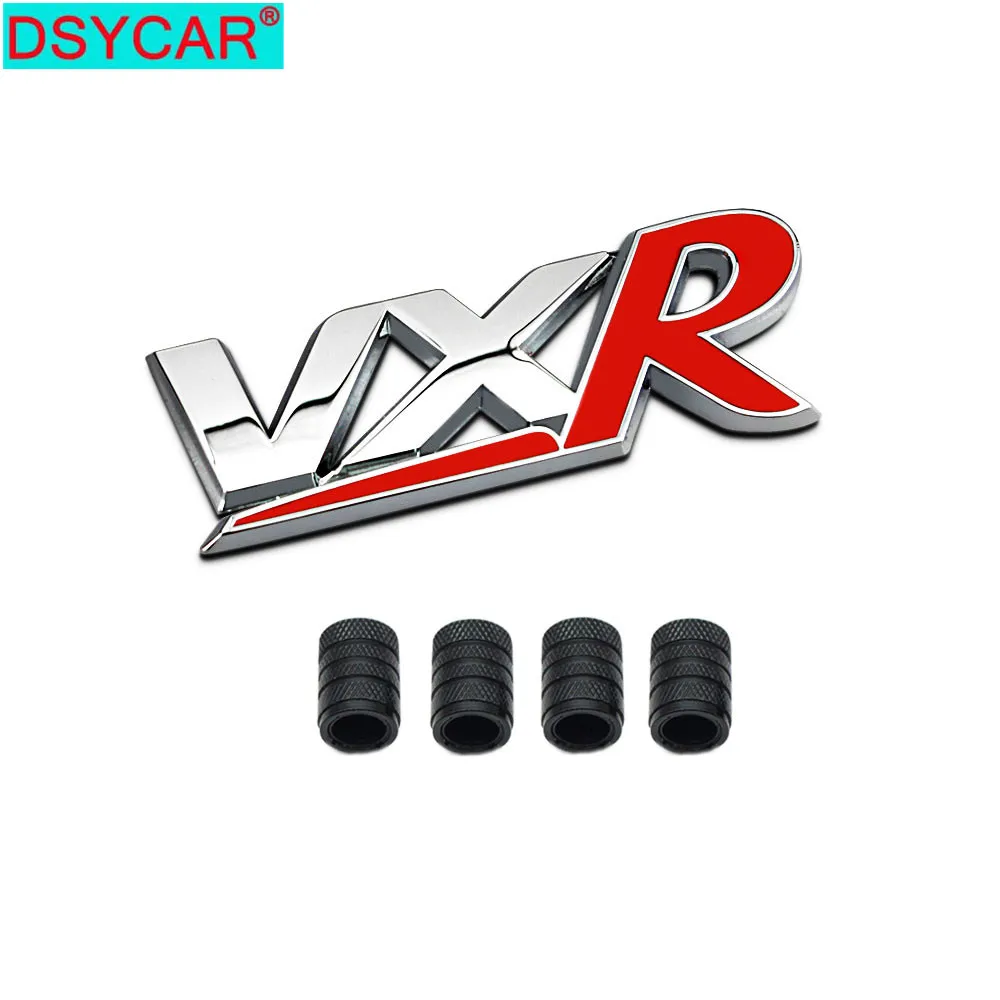 

DSYCAR 3D металлический VXR логотип Автомобильная наклейка с эмблемой, значком + 4 шт. внахлест стиль с пластиковым сердечник клапана крышки для у...