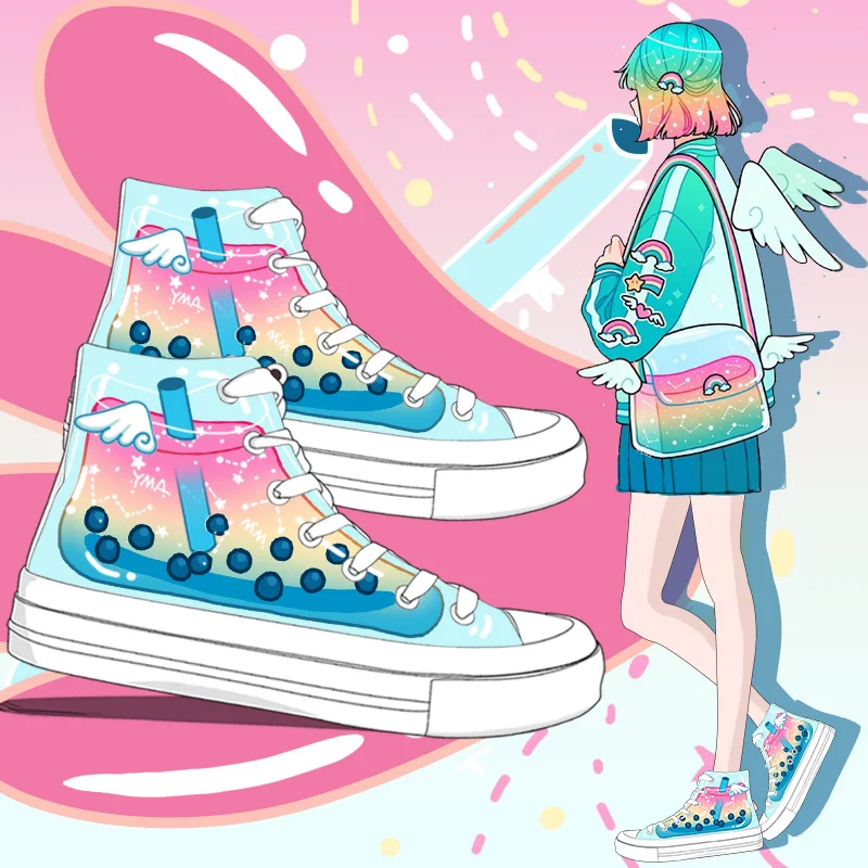 Кеды Amy and Michael женские парусиновая обувь с ручной росписью оригинальный дизайн