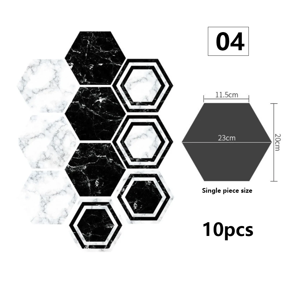 

10PCS Non Slip Floor Decal Wallpaper Kitchen Living Room Decor Waterproof Bathroom Floor Stickers Self Adhesive Floor Tiles