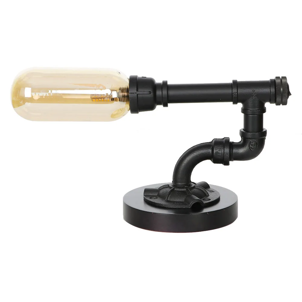 Настольная ретро-лампа с европейской вилкой и американской вилкой, промышленный ветровой прикроватный светильник с пробкой 1,8 м, G4, 110 В, 220 В, прозрачный абажур