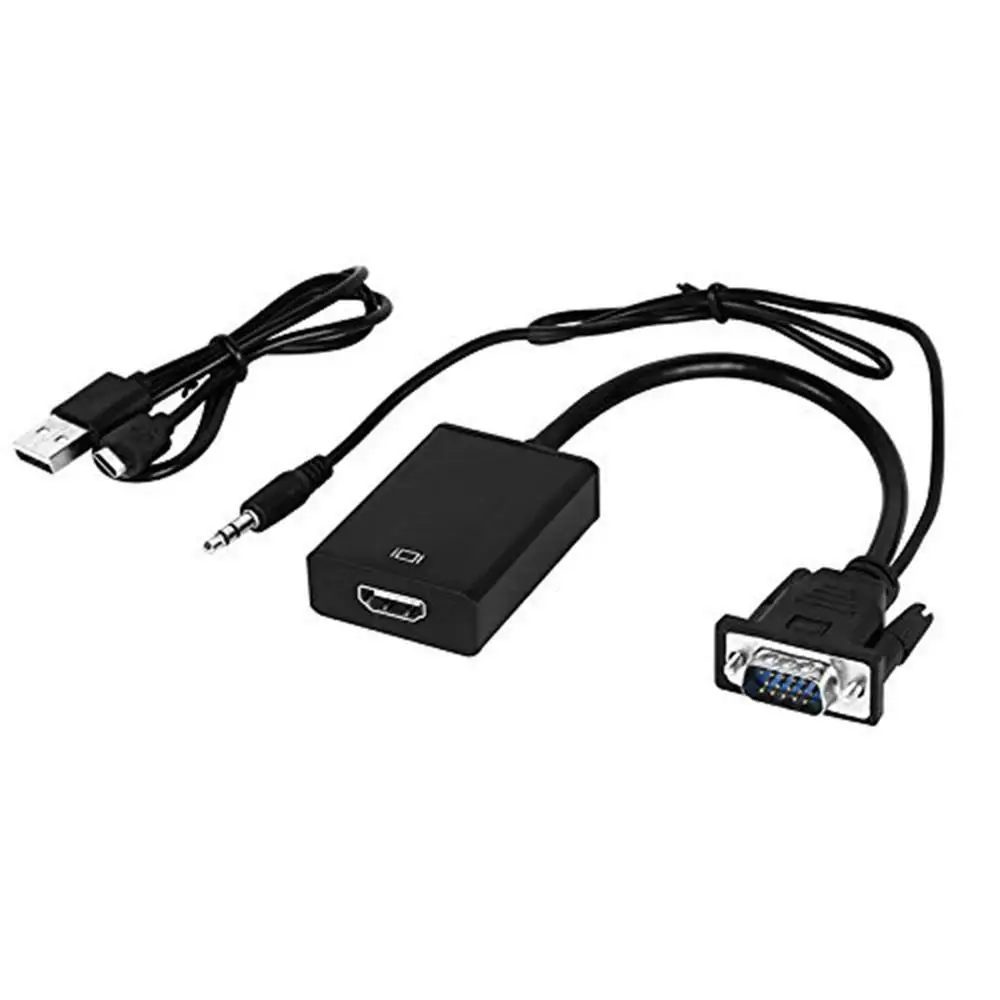 Высокая точность VGA штекер HDMI выход 1080P HD + Аудио ТВ AV HDTV видео кабель конвертер