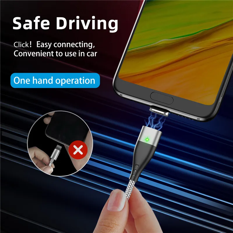 GTWIN 3A Магнитный USB кабель для быстрой зарядки Micro магнит type C шнур для samsung S10 S9 S8 разъем s7 s6 Зарядное устройство USB шнур
