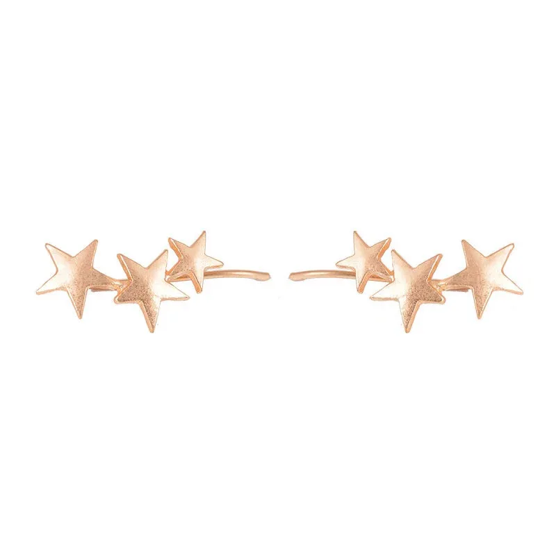 

2020 Trendy Star Earrings Ear Climber Tiny Star Moon Stud Earrings For Women Everyday Jewelry Boho Ear Cuff