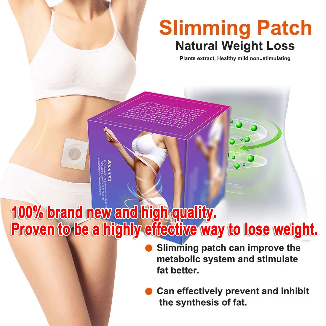 100pcs Strongest Fat Burning Cellulite Slimming Diets patch Weight Loss Products Detox Face Lift Decreased Appetite Night Enzyme | Красота и