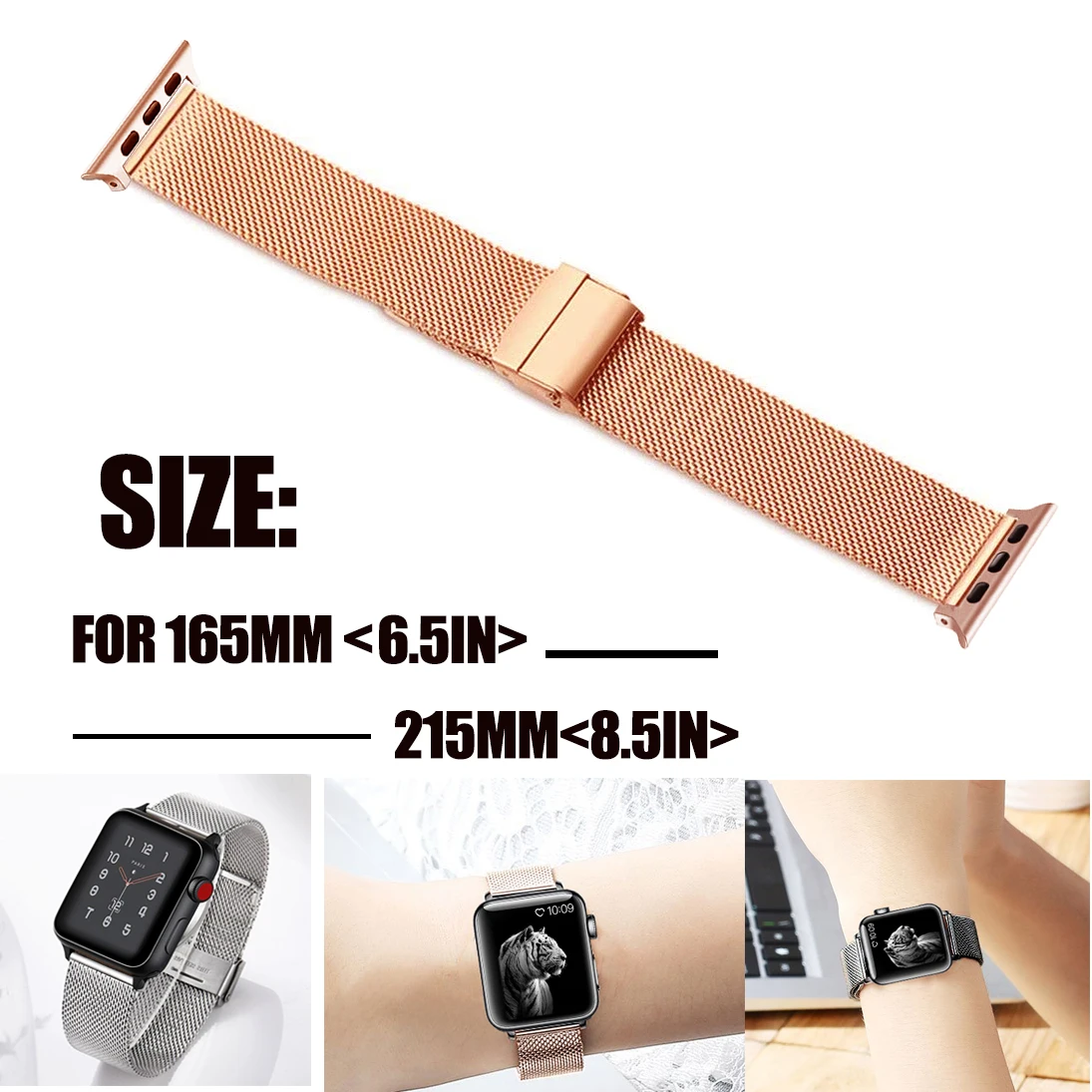 Миланский ремешок для часов Apple Watch 5, 38 мм, 42 мм, нержавеющая сталь, золотистый, для женщин и мужчин, сменный мужской т-браслет, ремешок для iwatch 1, 2, 3, 4