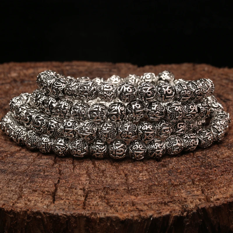 Непальское ретро-ожерелье из бусин диаметром 8 мм 108 ювелирные изделия мантра