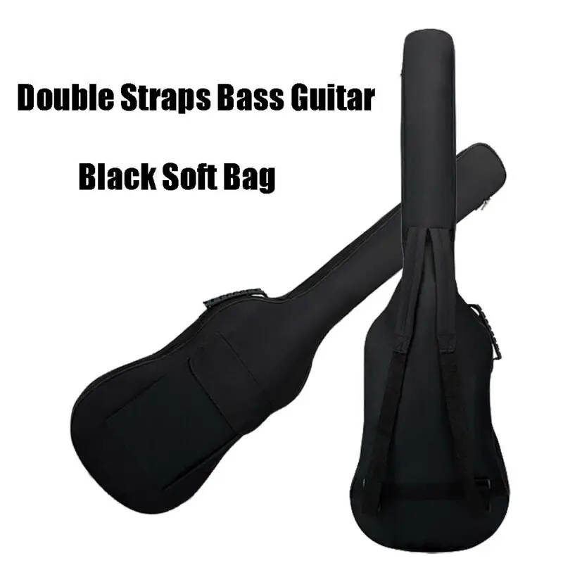 doppel gurte gepolstert elektrische bass gitarre tasche soft case gig bag rucksack instrument zubehör free global shipping