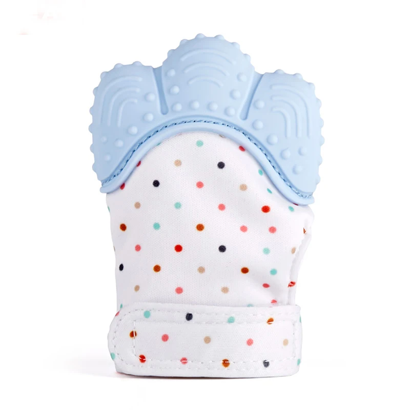 

Newborns Safe Silicone Gloves Stuff Mitt Teething Candy Wrapper Sound Teether Mittens For Children Gloves