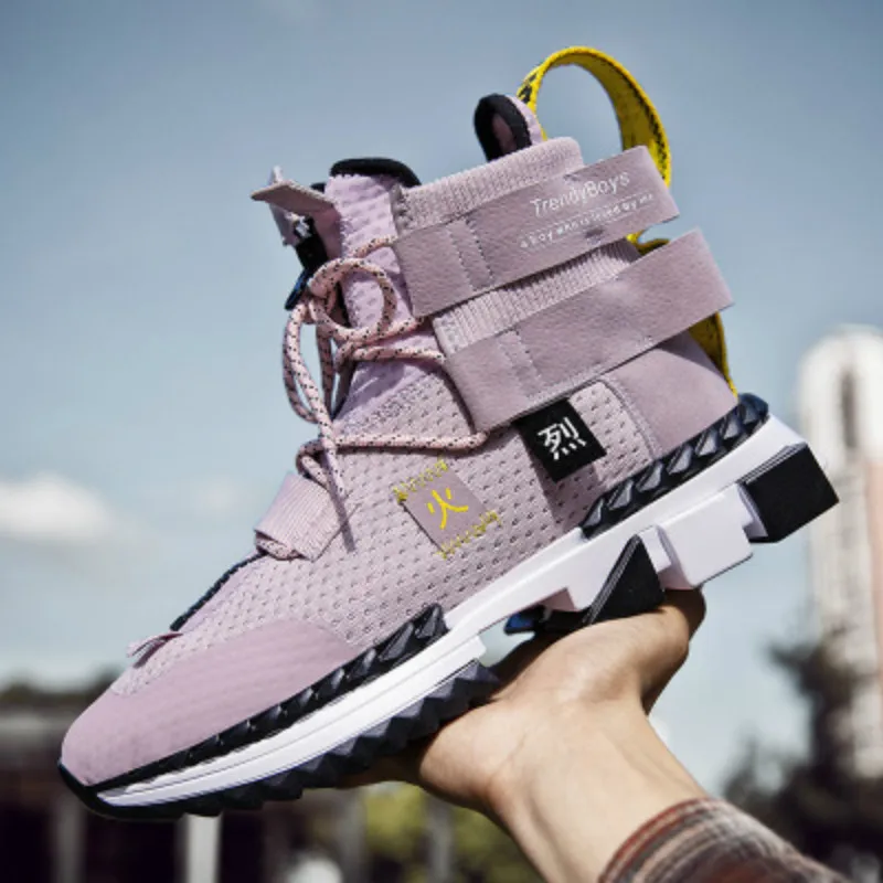 

INS Chunky Sneakers Men Spring Summer Thick Bottom Shoes Breathable Hip Hop Sneakers Tenis Masculino Adulto Zapatos De Hombre