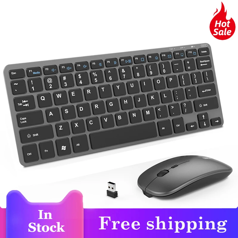 

Wireless Keyboard and Mouse Rechargeable bluetooth 2.4G Wireless Keyboard With Mouse Noiseless Ergonomic Keyboard For Macbook PC