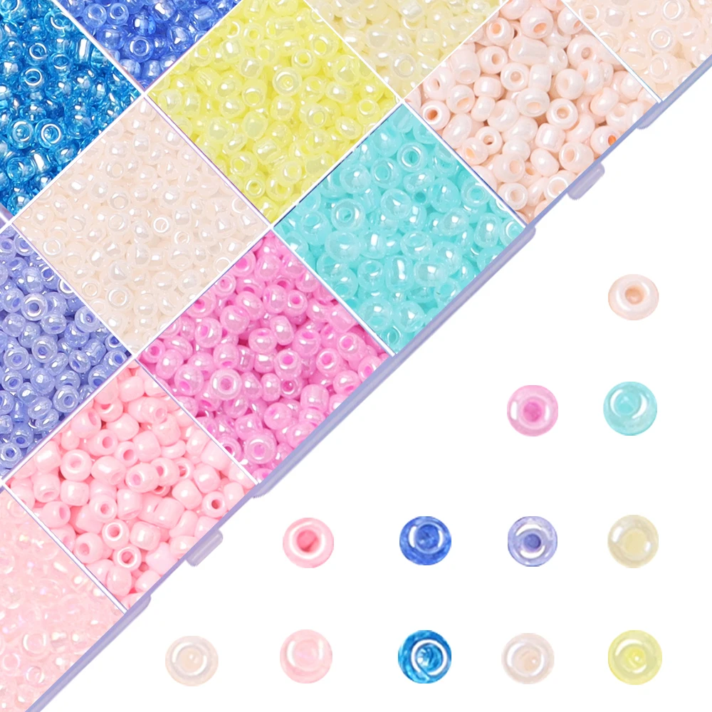 

Transparent Pure Color Beads Czech Glass Seed Beads for Earring Bracelets Jewelry Making 2/3/4mm Beads for Garments Sewing Craft