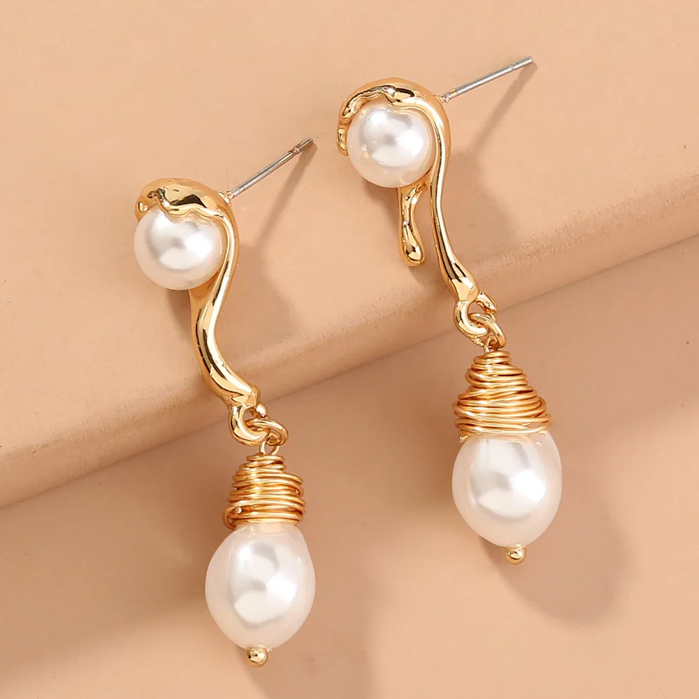 Этнические средневековые жемчужные серьги с кисточками новая модель женских