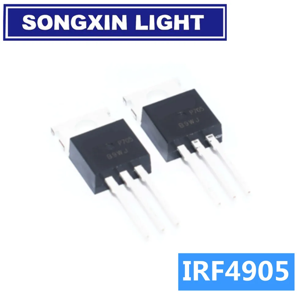 10 шт./лот IRF4905 IRF4905PBF TO-220 MOS FET P канальный полевой эффект 74A 55 в 200 Вт новый