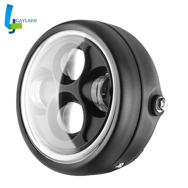 Светодиодный налобный фонарь для мотоцикла 16 см 6 5 дюйма лампа Harley Sportster Cafe Racer Bobber