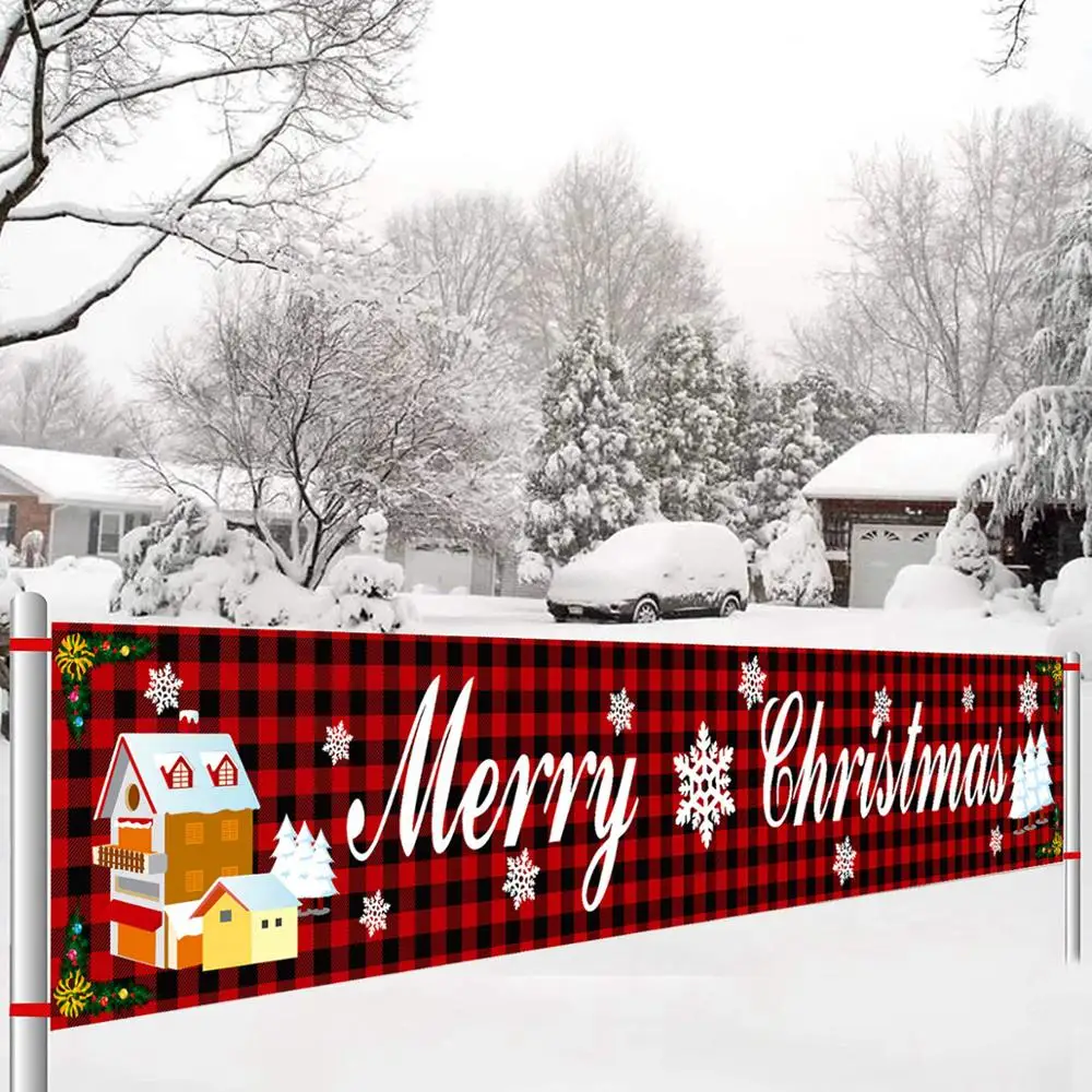 Наружный баннер из ткани Оксфорд с надписью &quotMerry Christmas&quot Декор для дома 2020