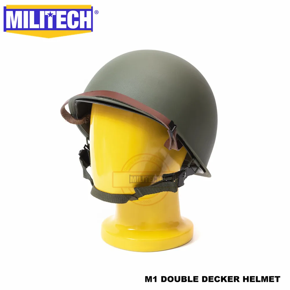 MILITECH США M1 Реплика шлем с внутренней стороны шлема WW2 M1 двухэтажные шлем безопасности для мотоциклов и Сталь шлем блоки 2-ой мировой войны