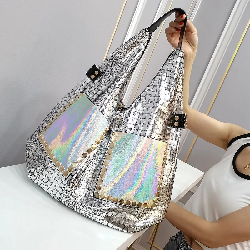 

Luxury Designer Handbag for Women Shoulder Bag Ita Rivet Sac A Main Large Size Shopper Bags Tote Travel Bolsa Feminina