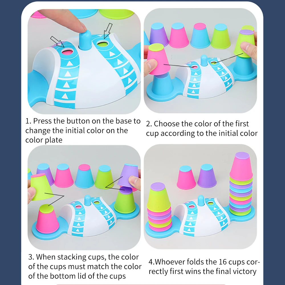 Забавные Семейные комплекты чашки быстрого приготовления игра детская укладки