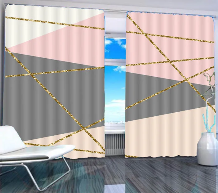 Занавески в европейском стиле абстрактные фото 3D занавески для гостиной спальни