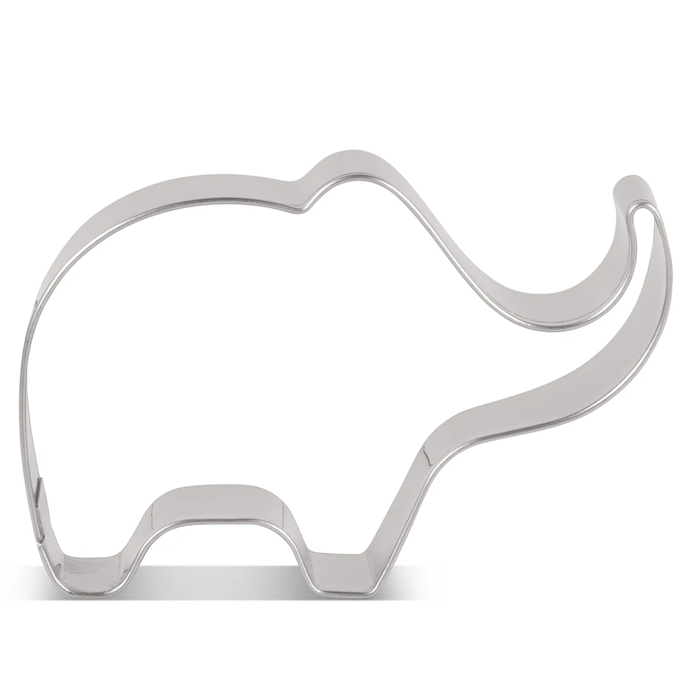 

LILIAO Baby Shower Elephant Cookie Cutter - Stainless Steel Biscuit / Sandwich / Bread Mold Baking Tools Kitchen Accessories