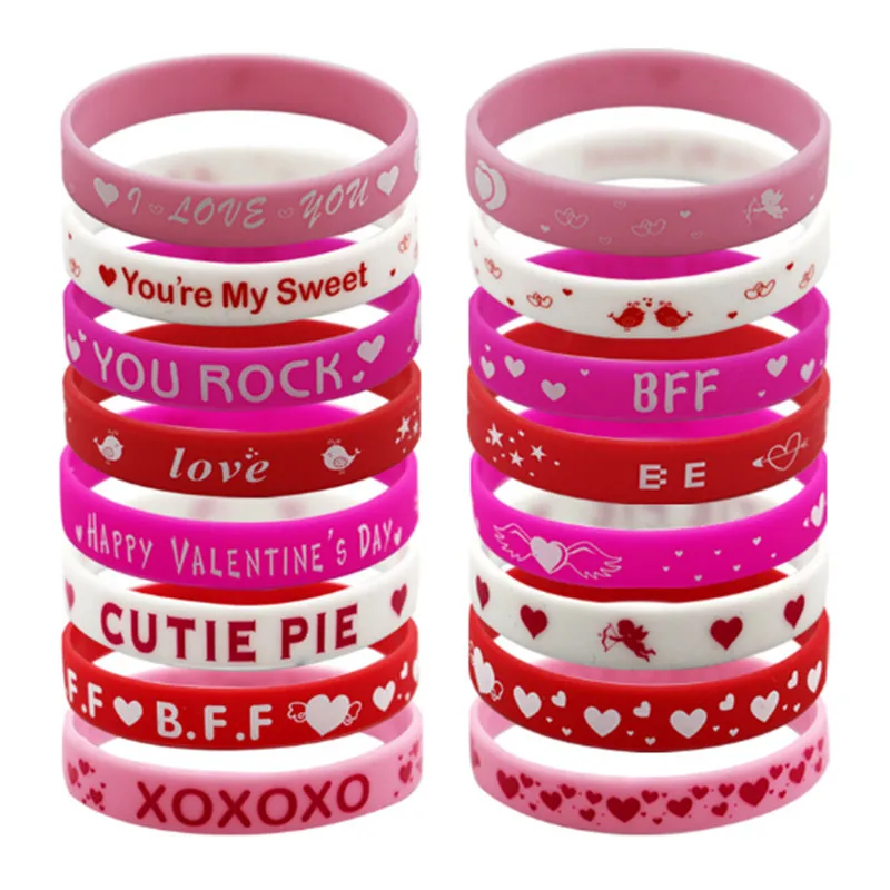 5 шт./компл. подарок на день Святого Валентина браслет силиконовый девичник