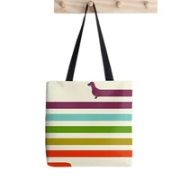 2021 shopper dog pattern tote bag printed tote bag women harajuku shopper handbag girl shoulder shopping bag lady canvas bag